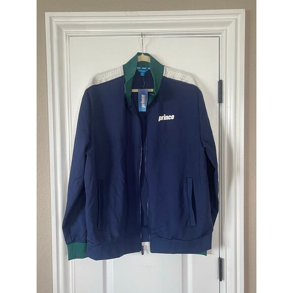 Prince Pickleball Track Jacket Mens XL Navy Blue Pocket Full-Zip Activewear NWT - Picture 1 of 7